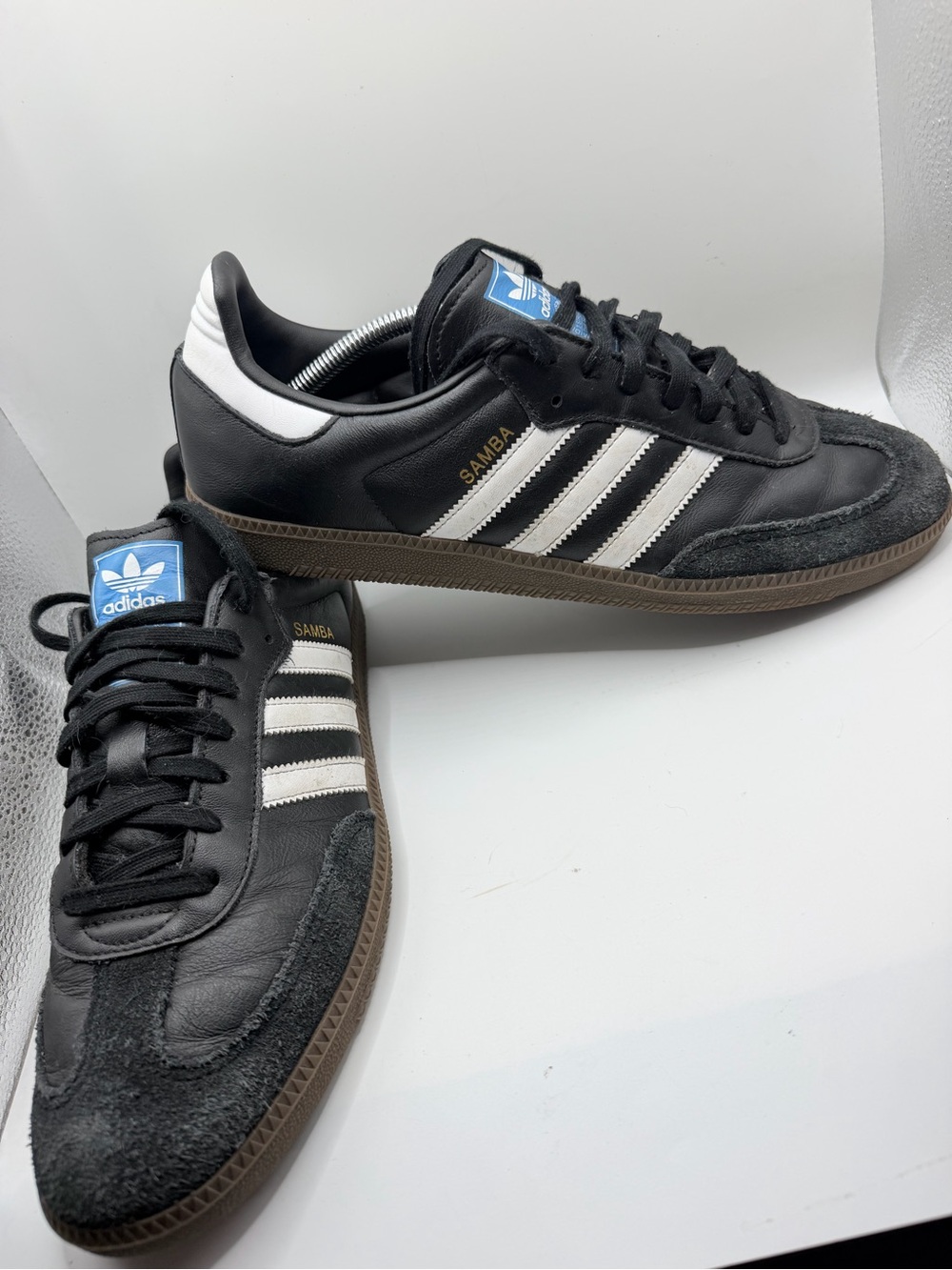 adidas Samba Leather Sneakers - Black & White